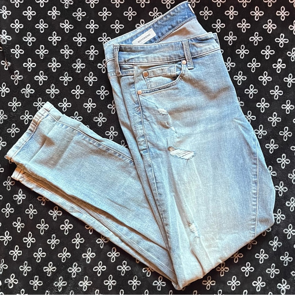 distressed light wash torrid boyfriend jeans